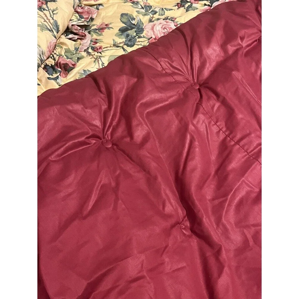 Ethan Allen Custom KING Yellow Rose Cover Reversible Cottage Style Vintage Sham